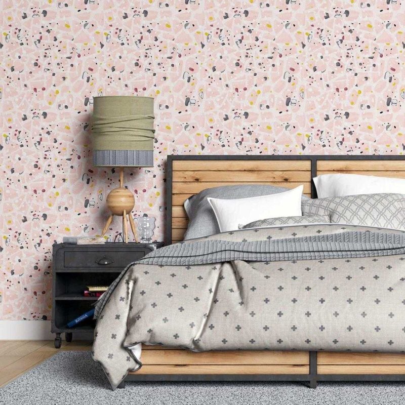 Papel de Parede Adesivo Granilite Rosa N07121 - Papel na Parede