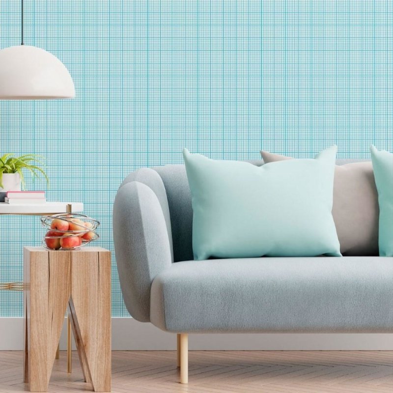 Papel de Parede Adesivo Gride Quadriculado Caderno N013160 - Papel na Parede