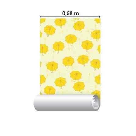 Papel de Parede Adesivo Guarda Chuva Amarelo Séries 64563 - Papel na Parede