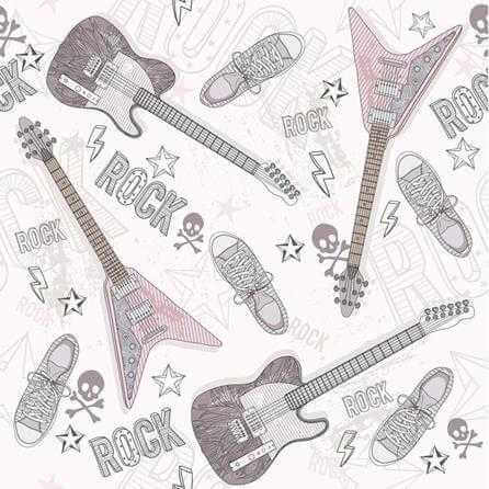 Papel de Parede Adesivo Guitarras Rock 92304766 - Papel na Parede