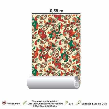 Papel de Parede Adesivo Indiano 901 - Papel na Parede