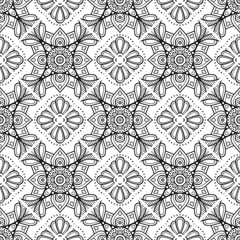 Papel de Parede Adesivo Indiano Abstrato N02158 - Papel na Parede
