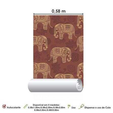 Papel de Parede Adesivo Indiano Elefante 117522841 - Papel na Parede