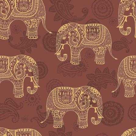 Papel de Parede Adesivo Indiano Elefante 117522841 - Papel na Parede