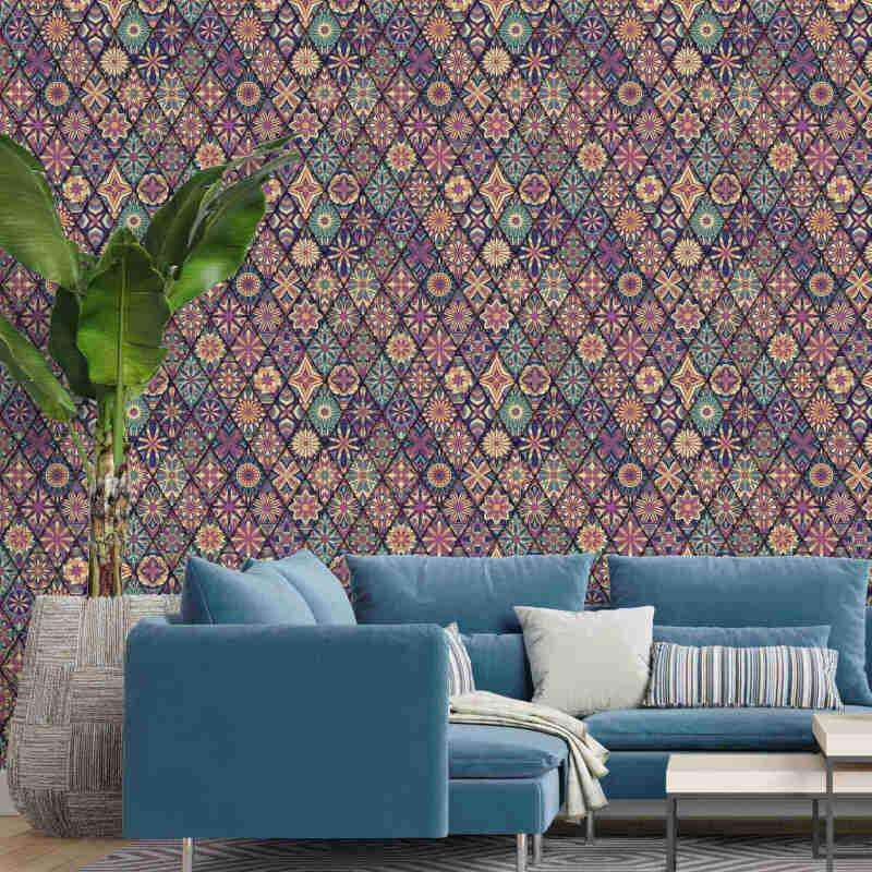 Papel de Parede Adesivo Indiano N20726 - Papel na Parede