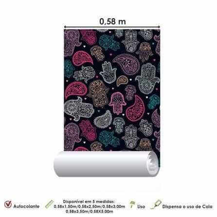 Papel de Parede Adesivo Indiano roxo 112734778 - Papel na Parede