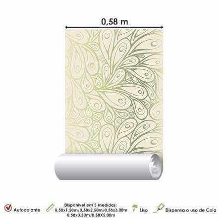 Papel de Parede Adesivo Indiano verde 102736067 - Papel na Parede
