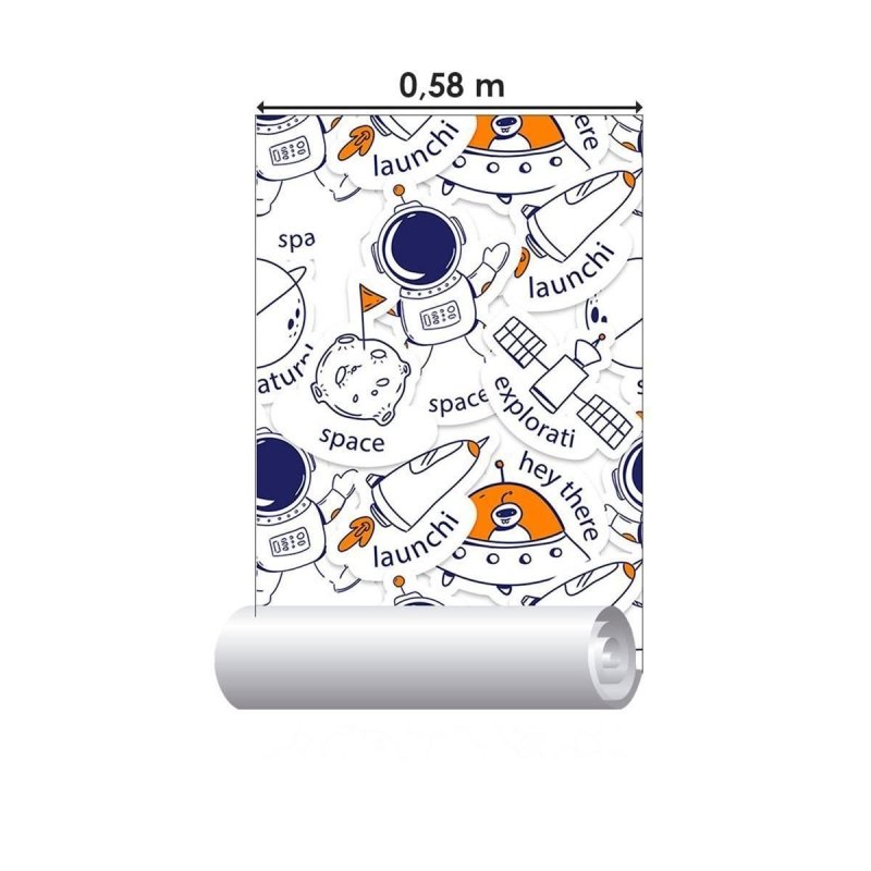 Papel de Parede Adesivo Infantil Adesivos Espaço N010049 - Papel na Parede