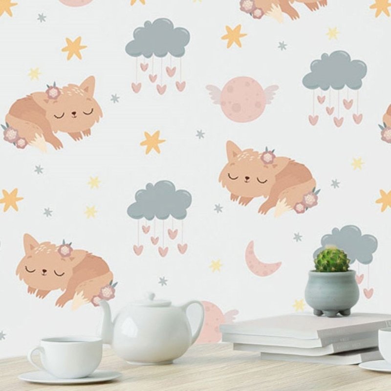 Papel de Parede Adesivo Infantil Animais N019028 - Papel na Parede