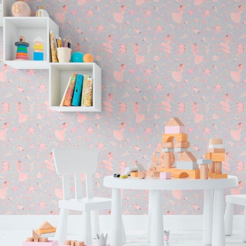 Papel de Parede Adesivo Infantil Bailarina N011101 - Papel na Parede