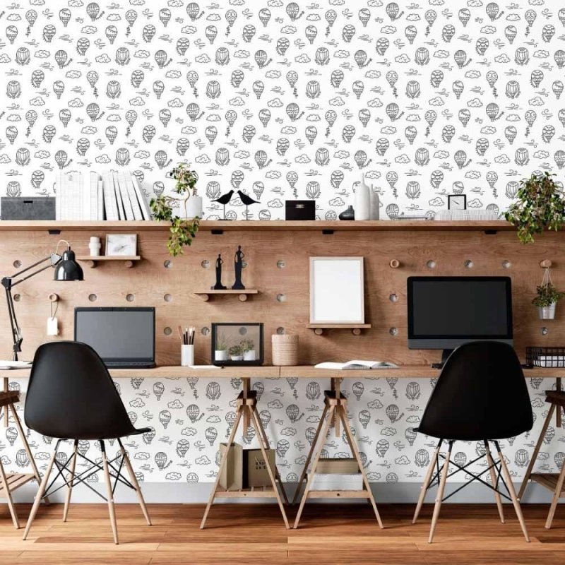 Papel de Parede Adesivo Infantil Balão Colorir N015073 - Papel na Parede