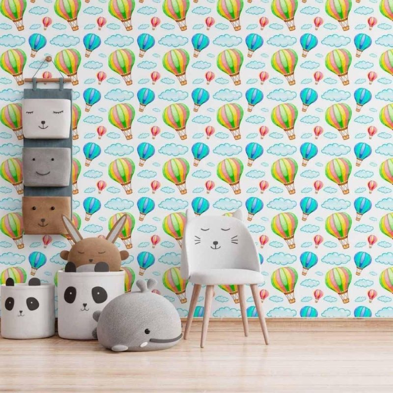Papel de Parede Adesivo infantil balões N014141 - Papel na Parede