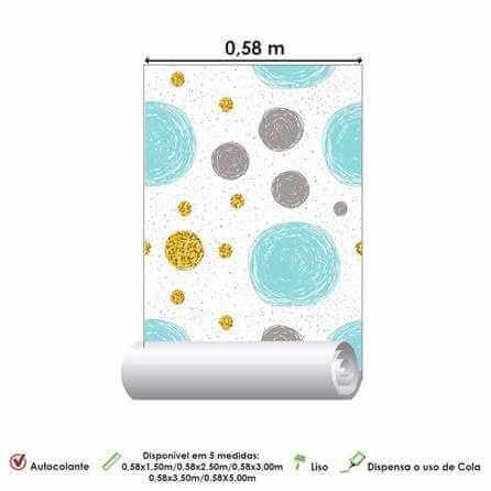 Papel de Parede Adesivo Infantil Bolhas 519537286 - Papel na Parede