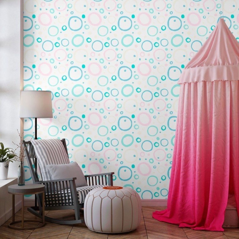 Papel de Parede Adesivo Infantil Bolhinhas N013229 - Papel na Parede