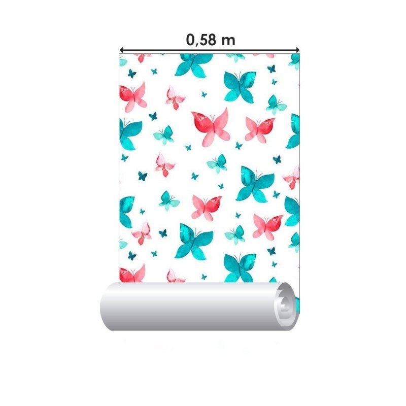 Papel de Parede Adesivo infantil borboleta N014201 - Papel na Parede