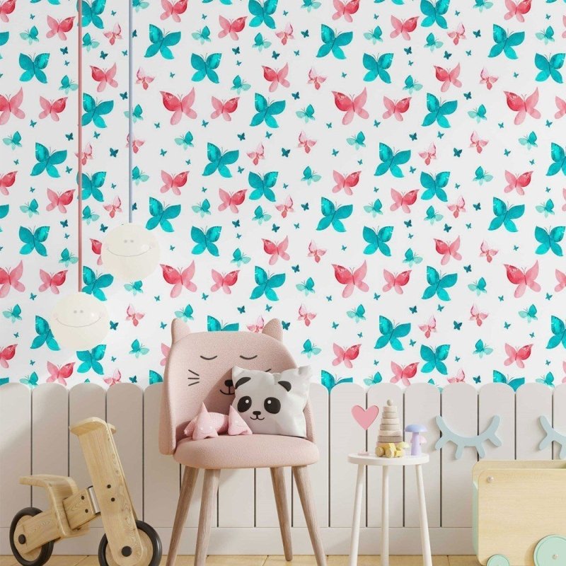 Papel de Parede Adesivo infantil borboleta N014201 - Papel na Parede