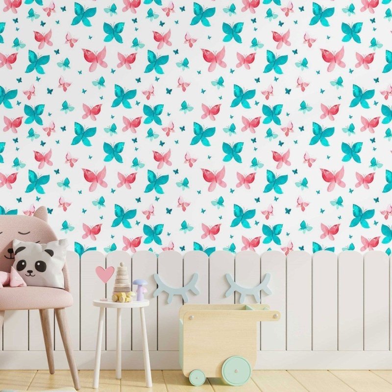 Papel de Parede Adesivo infantil borboleta N014201 - Papel na Parede