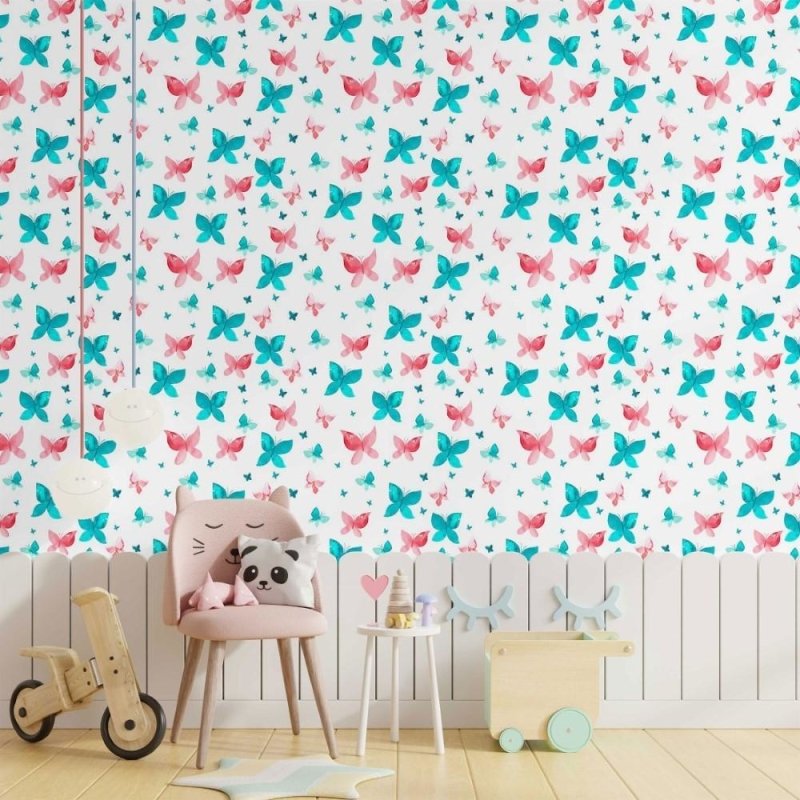 Papel de Parede Adesivo infantil borboleta N014201 - Papel na Parede