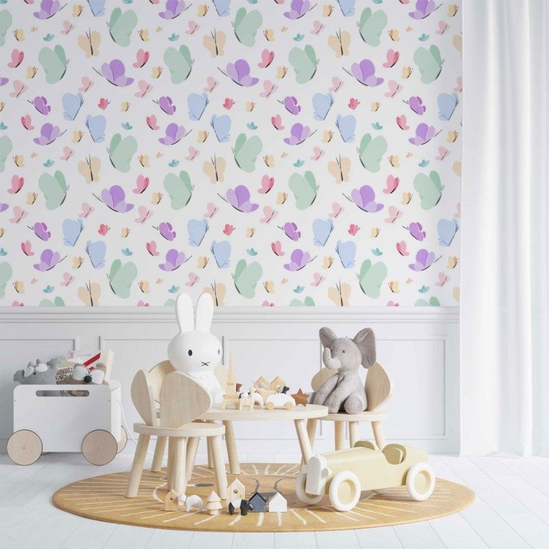 Papel de Parede Adesivo Infantil Borboletas N014021 - Papel na Parede