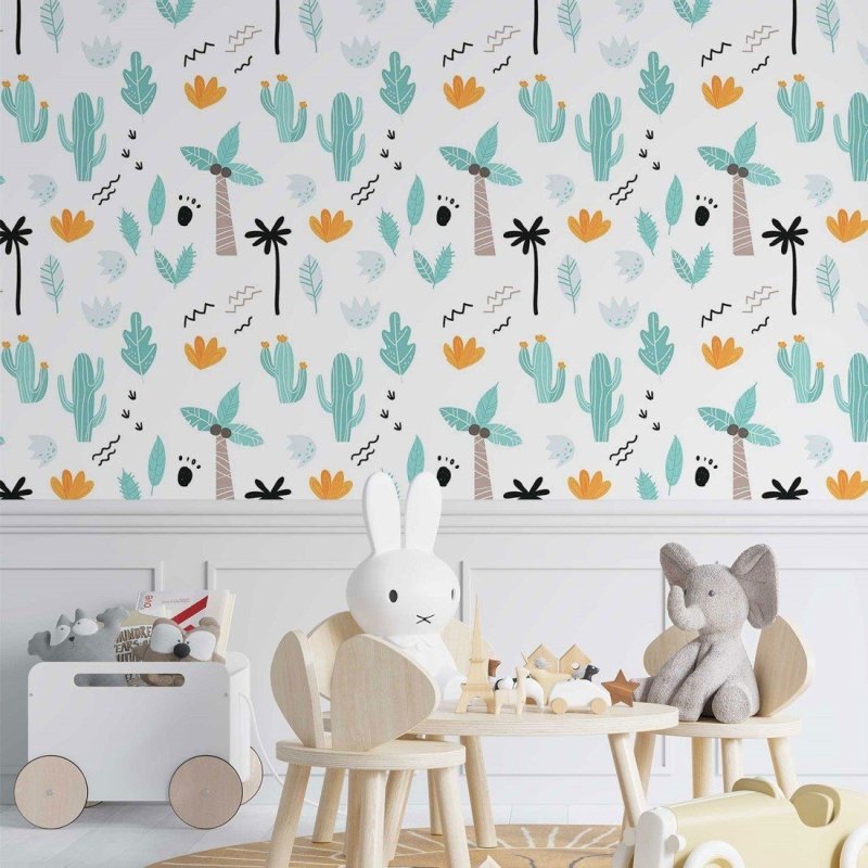 Papel de Parede Adesivo infantil cactos N014159 - Papel na Parede
