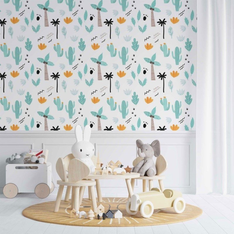 Papel de Parede Adesivo infantil cactos N014159 - Papel na Parede