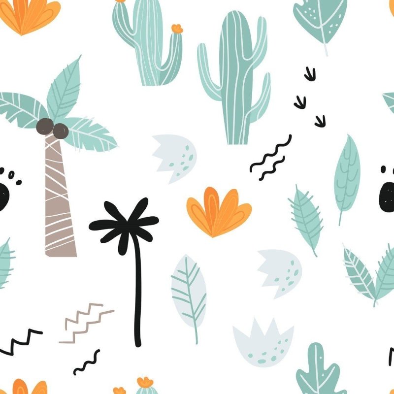 Papel de Parede Adesivo infantil cactos N014159 - Papel na Parede