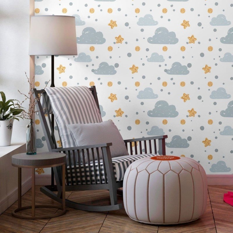 Papel de Parede Adesivo Infantil Céu Estrelado N013201 - Papel na Parede