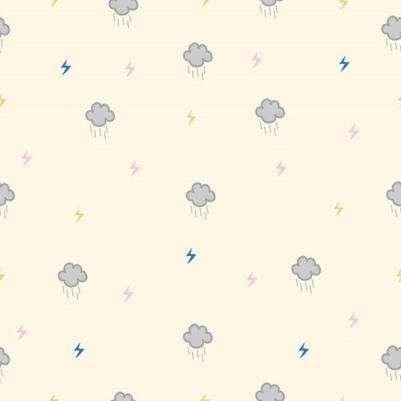 Papel de Parede Adesivo Infantil Chuva Minimalista N013178 - Papel na Parede