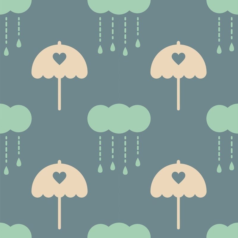 Papel de Parede Adesivo Infantil Chuva N013170 - Papel na Parede
