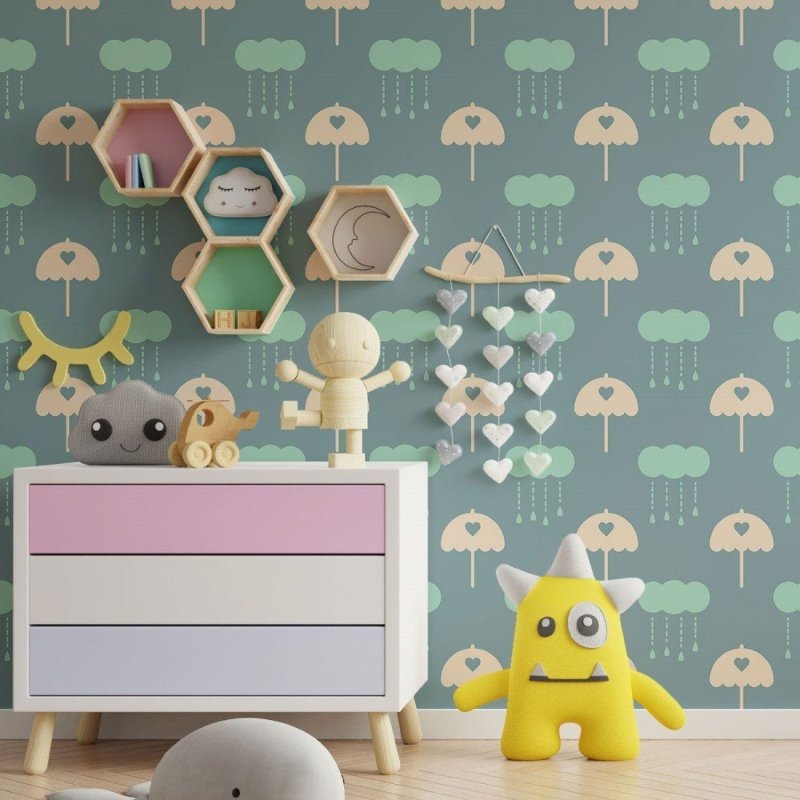 Papel de Parede Adesivo Infantil Chuva N013170 - Papel na Parede