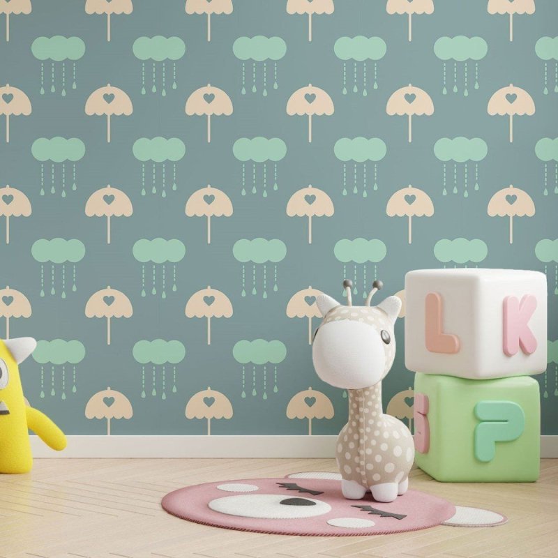 Papel de Parede Adesivo Infantil Chuva N013170 - Papel na Parede