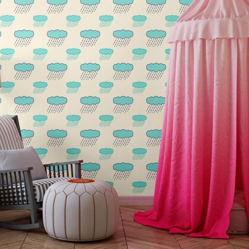 Papel de Parede Adesivo Infantil Chuva N013171 - Papel na Parede