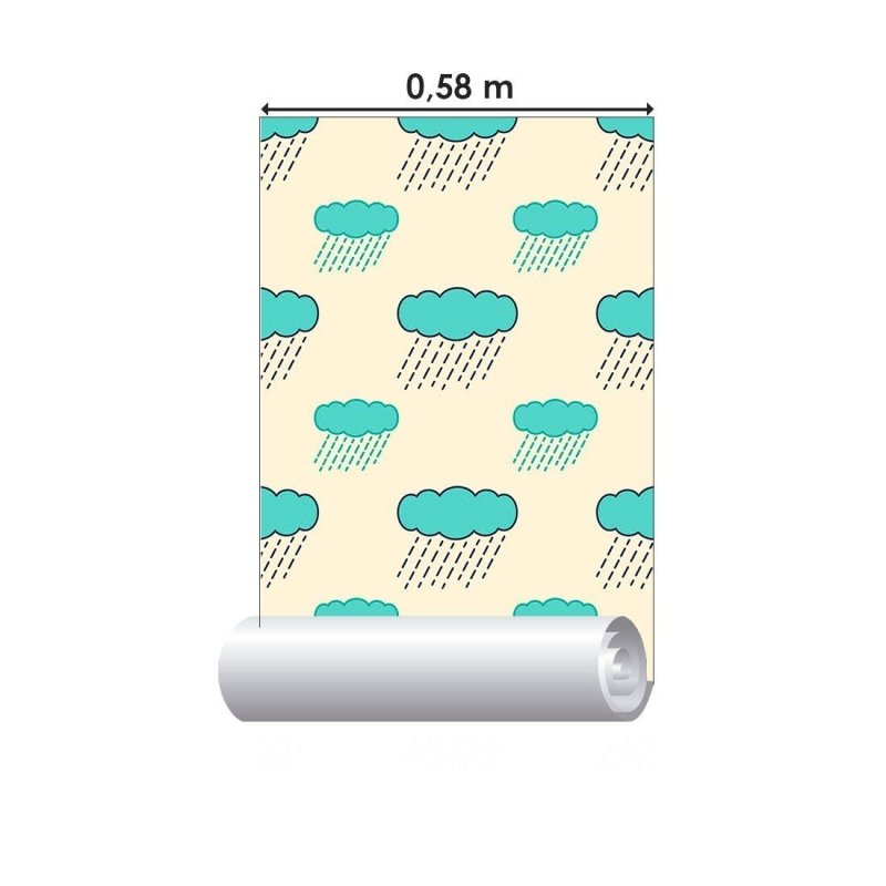 Papel de Parede Adesivo Infantil Chuva N013171 - Papel na Parede