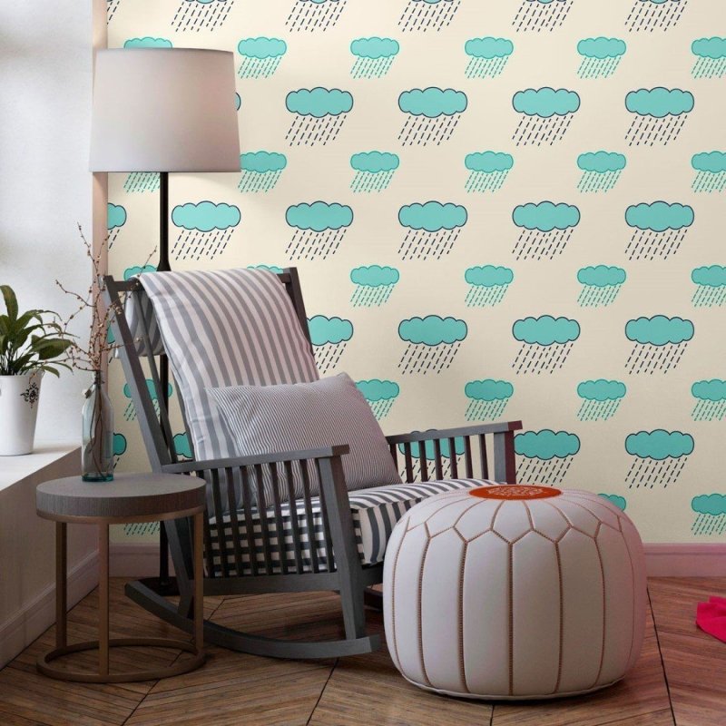 Papel de Parede Adesivo Infantil Chuva N013171 - Papel na Parede