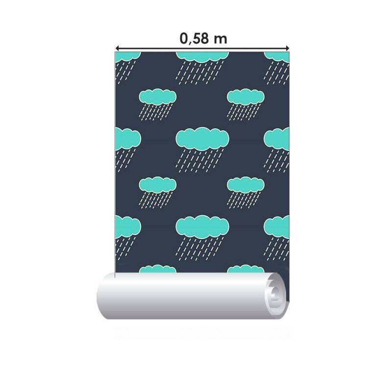 Papel de Parede Adesivo Infantil Chuva N013176 - Papel na Parede