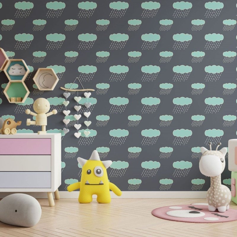 Papel de Parede Adesivo Infantil Chuva N013176 - Papel na Parede