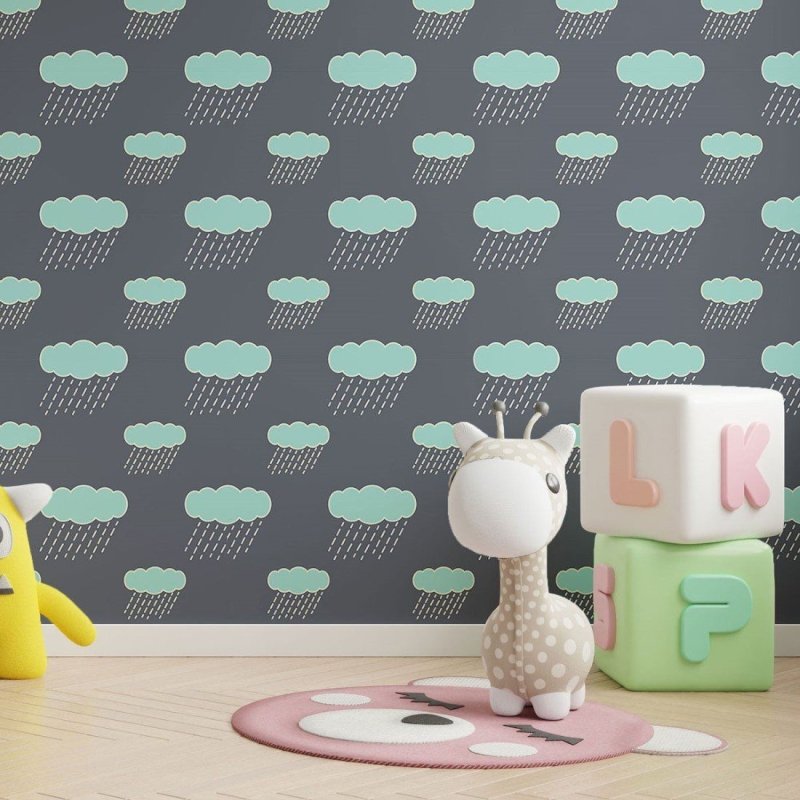 Papel de Parede Adesivo Infantil Chuva N013176 - Papel na Parede