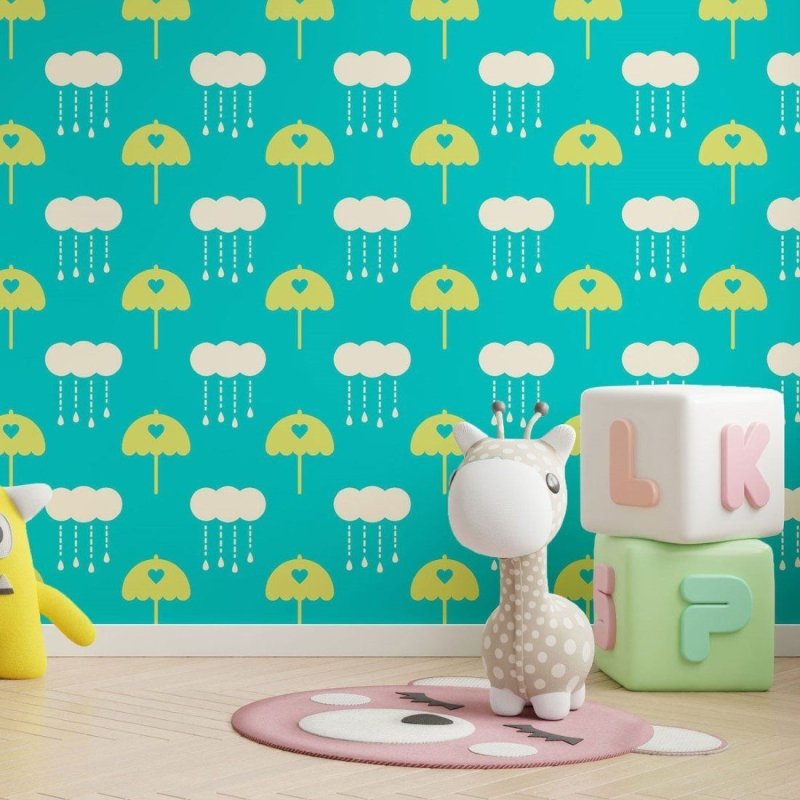 Papel de Parede Adesivo Infantil Chuva N013177 - Papel na Parede