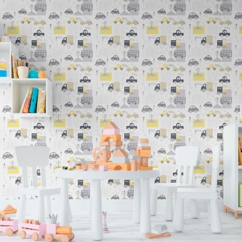 Papel de Parede Adesivo Infantil Cidade N011093 - Papel na Parede