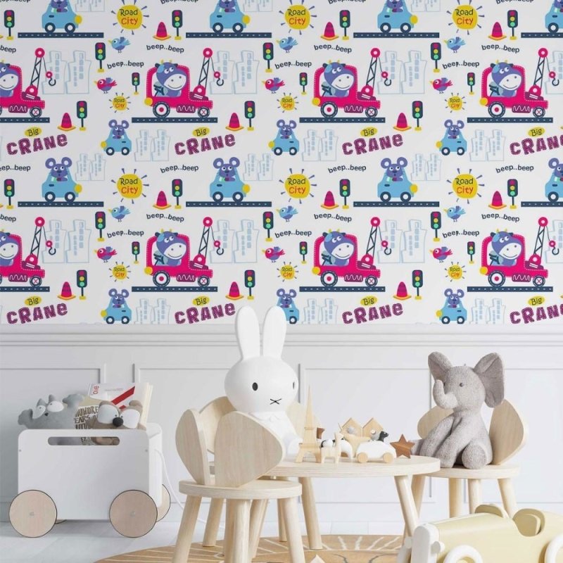 Papel de Parede Adesivo infantil cidade N014138 - Papel na Parede
