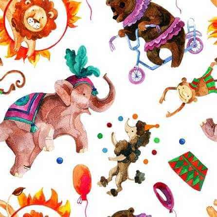 Papel de Parede Adesivo Infantil Circo Aquarela 311478197 - Papel na Parede