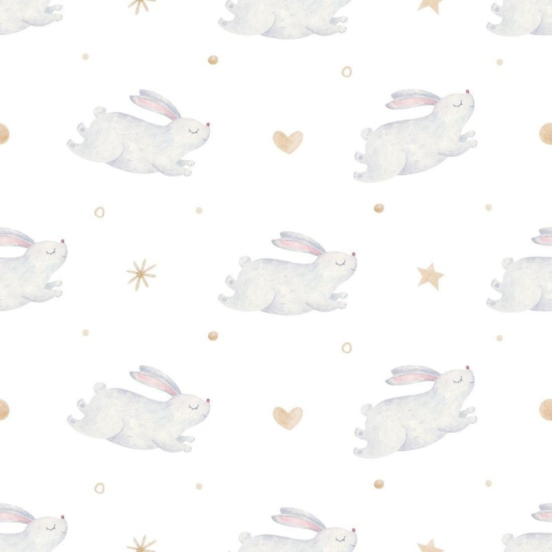 Papel de Parede Adesivo Infantil Coelhinhos N019080 - Papel na Parede