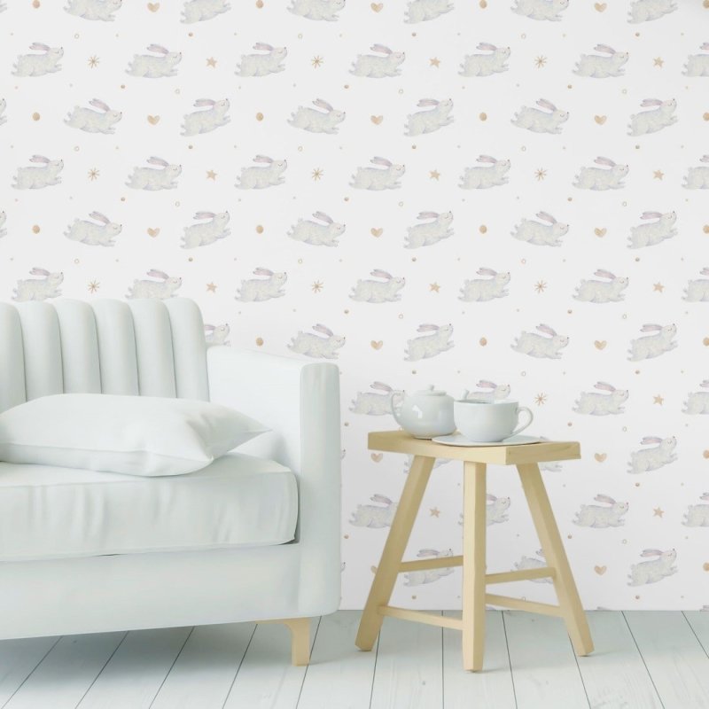 Papel de Parede Adesivo Infantil Coelhinhos N019080 - Papel na Parede