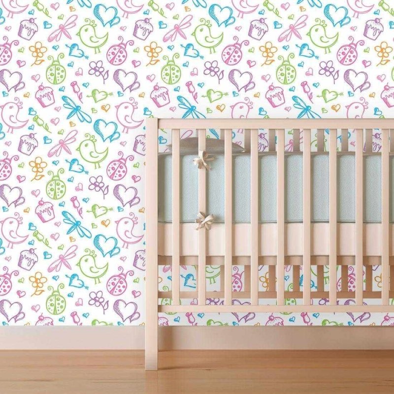 Papel de Parede Adesivo Infantil Colorido 134173695 - Papel na Parede