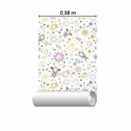 Papel de Parede Adesivo Infantil Colorido 134711642 - Papel na Parede