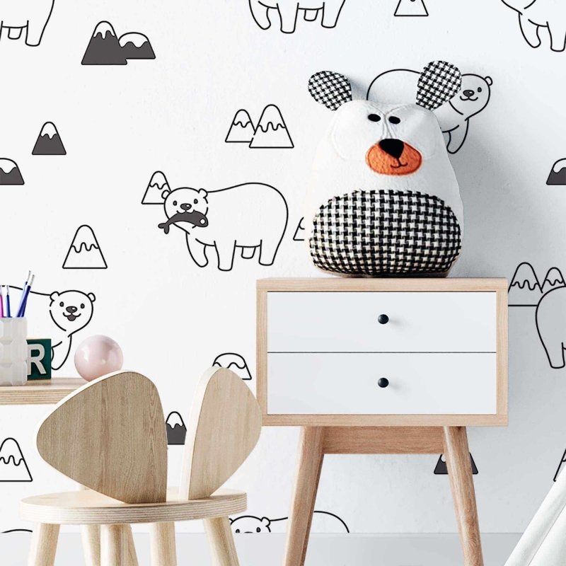 Papel de Parede Adesivo Infantil Colorir N02028 - Papel na Parede
