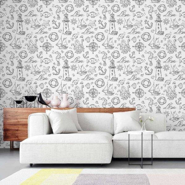 Papel de Parede Adesivo Infantil Colorir N02175 - Papel na Parede