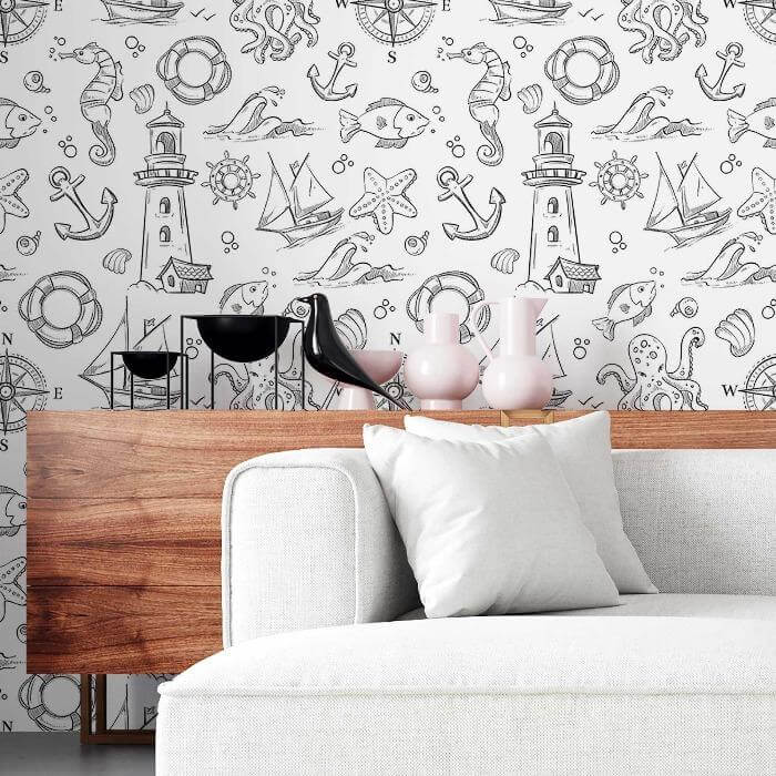 Papel de Parede Adesivo Infantil Colorir N02175 - Papel na Parede