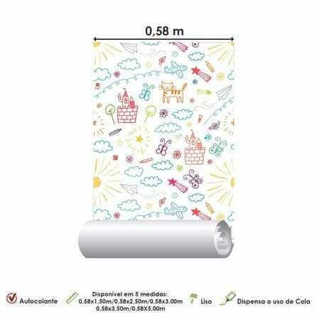 Papel de Parede Adesivo Infantil Desenhos 236699986 - Papel na Parede