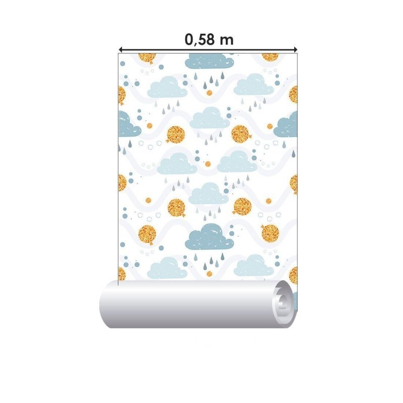 Papel de Parede Adesivo Infantil Dia Chuvoso N013202 - Papel na Parede